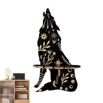 Crystal Wall Shelf Hand Wooden Multilayer Crystal Display