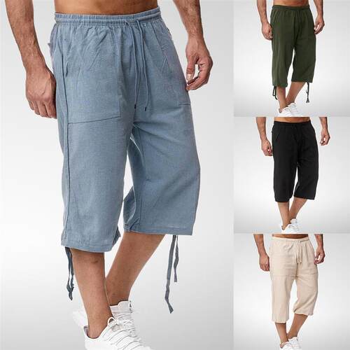 High Waist Plus Size 3XL Bermuda Shorts Male Long Men Summer