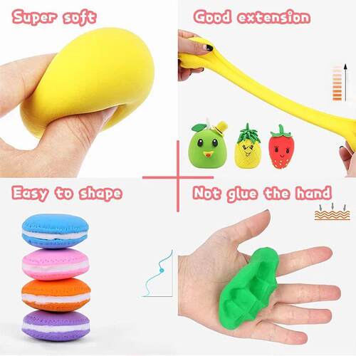 36 Color Super Light Clay Air Dry Polymer Modelling Clay Wit