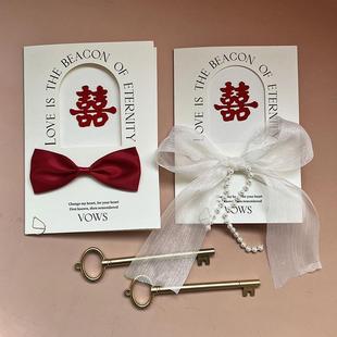 结婚誓言卡婚礼新娘新郎新人宣誓致辞本卡片手写森系小清新誓词本