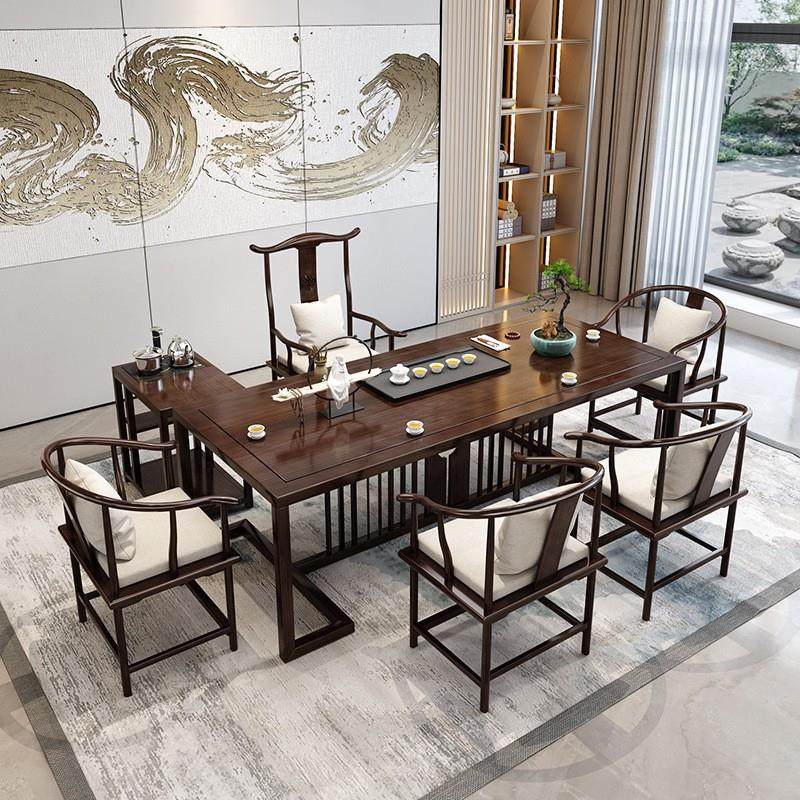 新中式禅意会客办公室泡茶桌实木茶桌全套茶台茶室家用茶桌椅组合,商业/办公家具,茶台/茶桌,淘宝优惠券,粉丝福利购,淘宝优惠卷