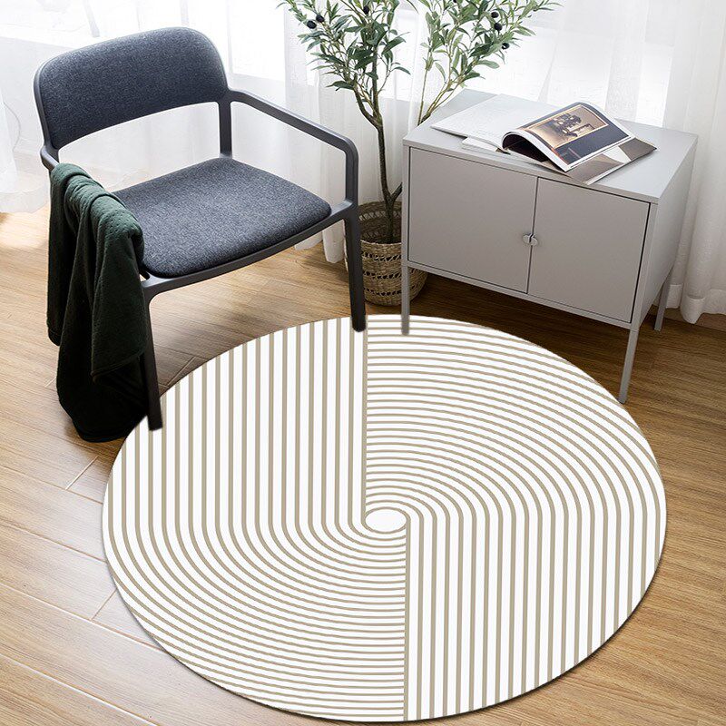 诧寂风圆形皮革地垫可擦洗免洗PVC防水防油防滑吊篮电脑椅垫