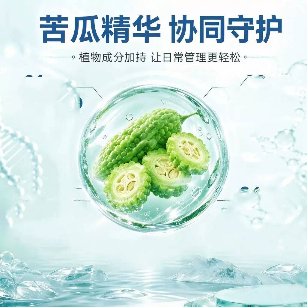 龙苓助素苦瓜胶囊苦瓜提取辅中老年平衡DKR皿糖呵护芝平稳压值健