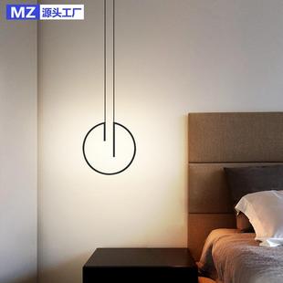 极简主卧室床头小吊灯2025年新款 创意现代简约设计感北欧风房间灯