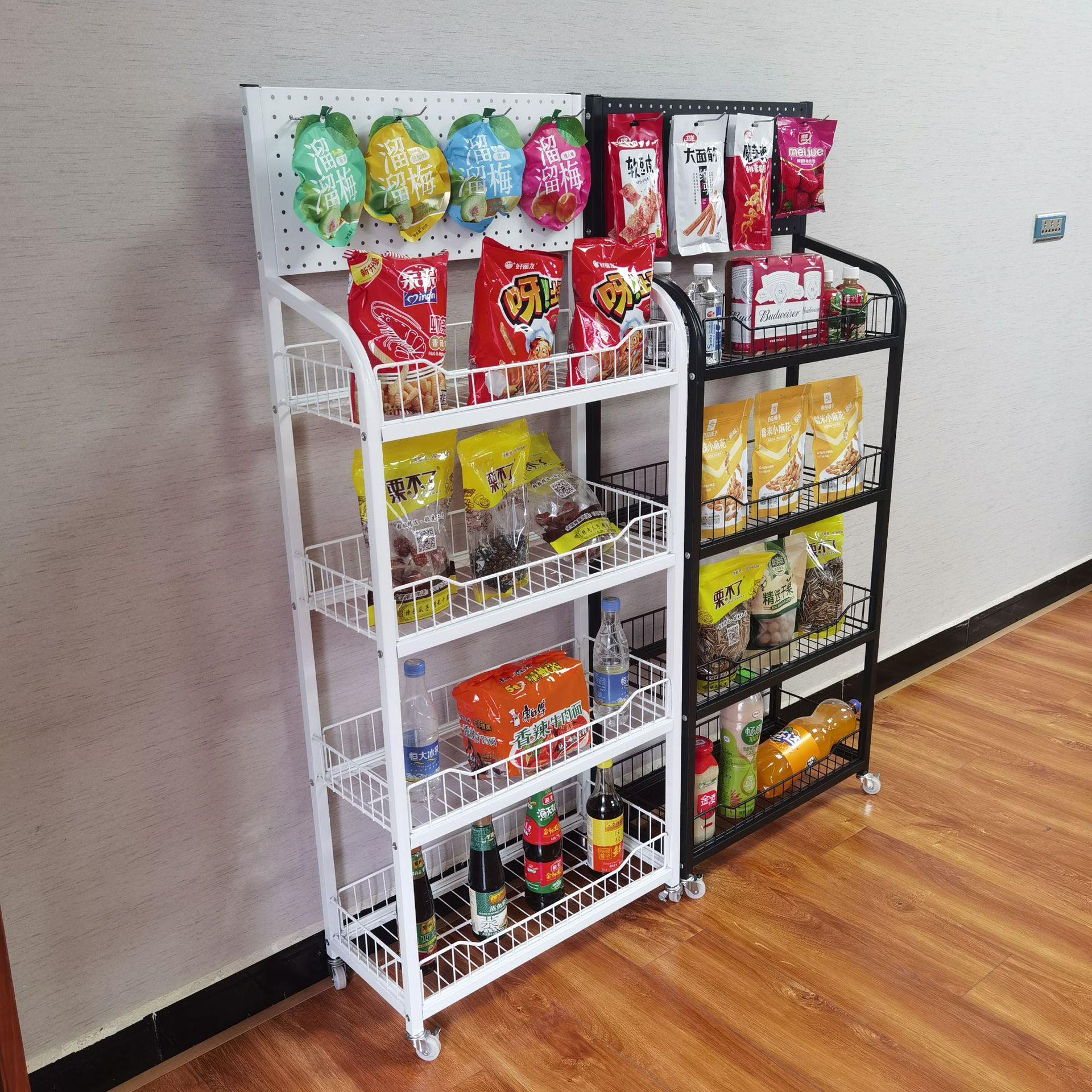 新款展架促销背网货架商品文具饮料零食陈列架送挂钩可移动展示架