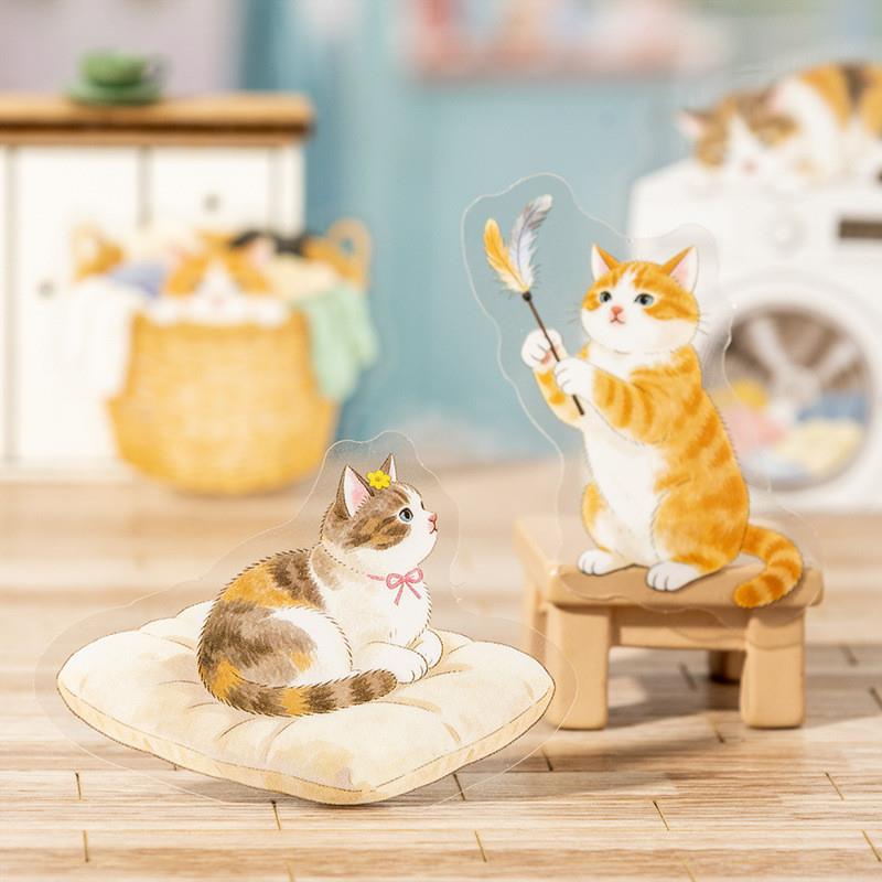 番茄酱PET造景贴纸包 萌猫奇遇 可爱猫咪图案手帐水杯电脑diy拼贴