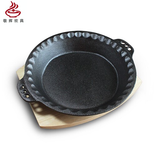 敬辉欧式烘焙模具圆形铸铁烧烤家用无涂层花边盘面包欧包模具烤箱