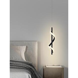 网红床头吊灯现代简约卧室灯2023年新款书房吧台极简长线轻奢餐厅