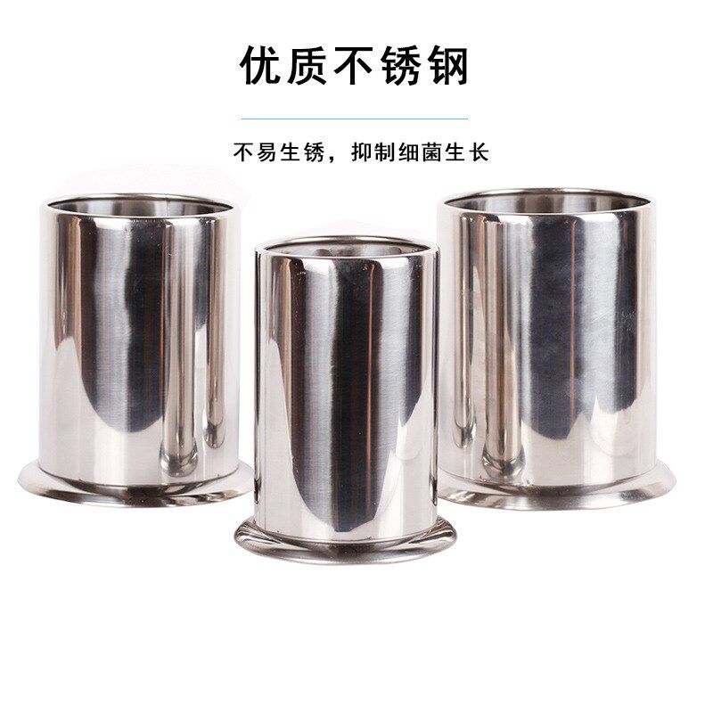 不锈钢筷子筒圆形筷子笼餐饮收纳盒置物架沥水商用饭店厨房筷子篓