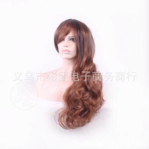 ~Wigs from black to brown Cosplay color wig new Europe and t