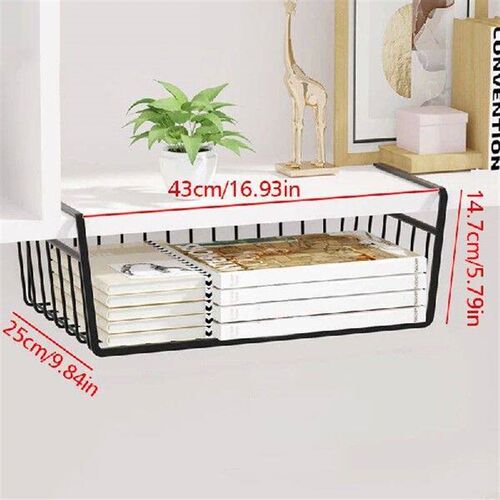 Metal Organizer Shelf Large Capacity Desk Cabinet Storage