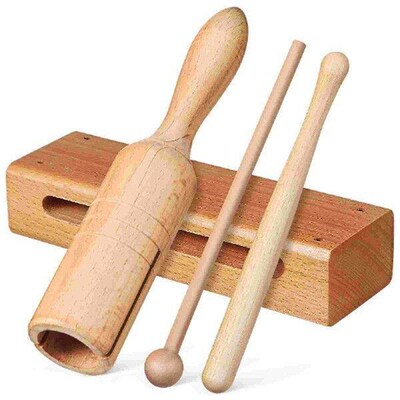 2 Sets Orff Instrument Wooden B Handheld Music Toys