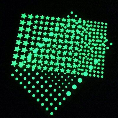 Luminous 3D Stars Dots Wall er for Kids Room Bedroom Home De