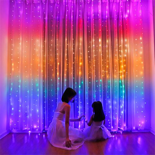 LED Curtain Lights Garland Fairy String Lights Holiday Light
