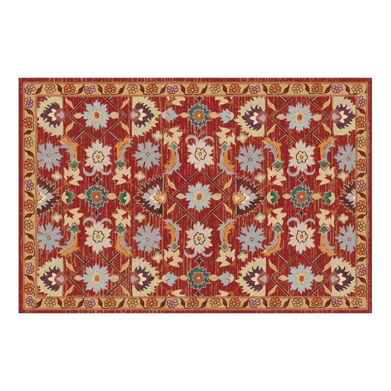 巴洛克红色异域风格客厅地毯摩洛哥民族风复古氛围卧室茶几垫地毯,居家布艺,地毯,淘宝优惠券,粉丝福利购,淘宝优惠卷