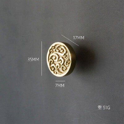 Brass Furniture Wave Handles Copper Cabinet Knobs Wardrobe