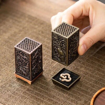 Square Vertical Incense Burner Small Xiangyun Alloy Incense