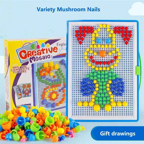 296PCS Mushroom Nail DIY Handmade Toys Nail Beads Intelligen