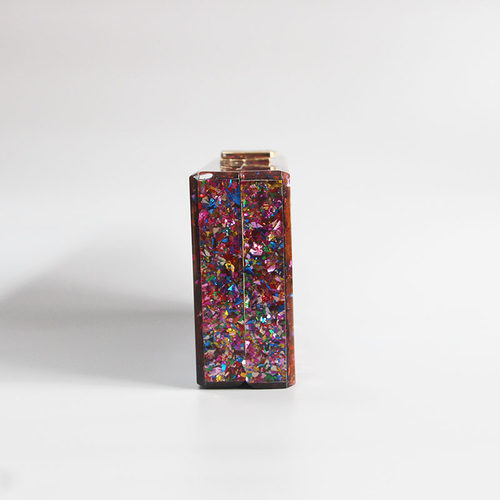 Acrylic Box Clutch Bag Female Evening Bags Colorful Evil Eye