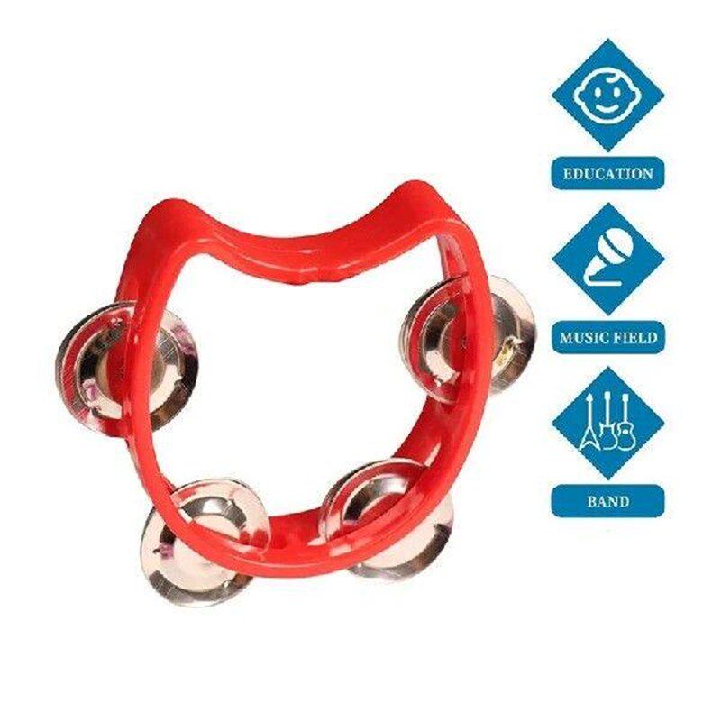 ABNP 20Pcs Plastic Tambourine Musical Instruments, Mini - 实物图