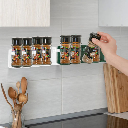 5PCS Kitchen Wall Mount Spice Storage Rack Cupboard Door Sea