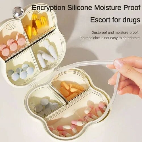 7-Day Portable Flower-Shaped Pill Organizer Compact Medicati