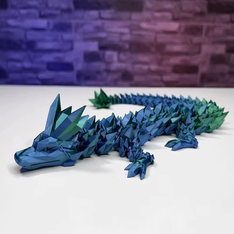 3D Printed Dragon Rotatable Articulated Dragon Crafts Statue图片