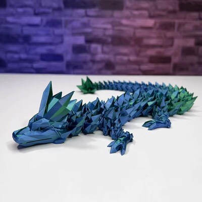 3D Printed Dragon Rotatable Articulated Dragon Crafts Statue