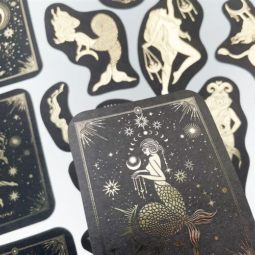 Mengtai 40pcs Constellation girl Decorative gold Stickers Sc