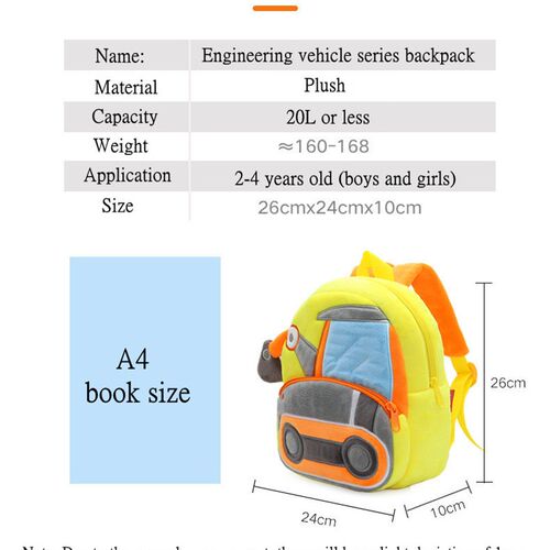 2-4 Years Engineering Vehicle Excavator Cartoon Car Kids Plu