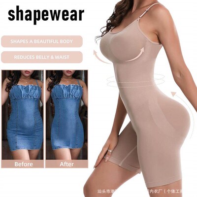 One piece shapewear, womens abdominal pants, open cut