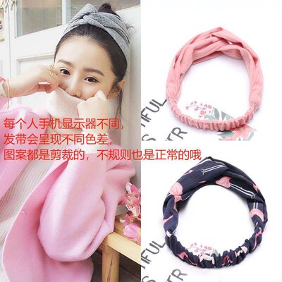 Spring and Summer Cross-elastic Hair Band Chiffon Silk Hairb