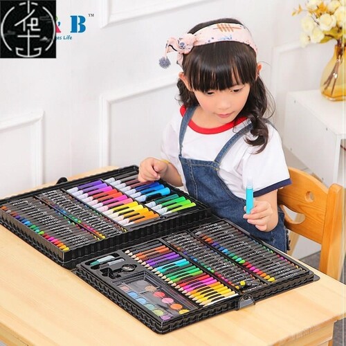 crayon oil pastel paint brush drawing tool art set for kids