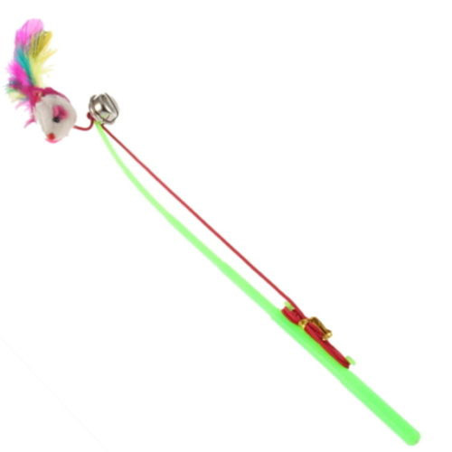 2018 New Cat pet mouse stick imitated bell fun new toy
