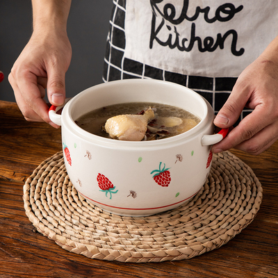 燕窝炖盅隔水炖家用陶瓷瓦罐小炖盅杯内胆煲汤盅碗蒸蛋带盖大容量