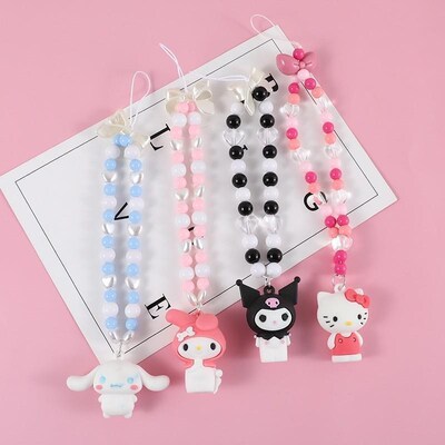 Doll Strap Diy Phone Case Chain Handmade Beaded Pendant