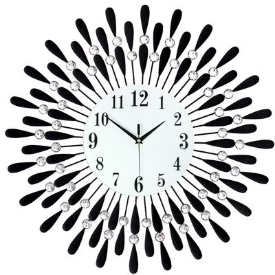 Crystal Sun Modern Style Silent Wall Clock 38X38cm,  New Pro