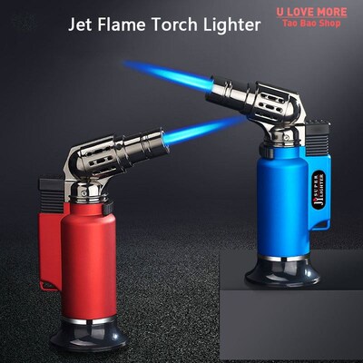 New Jet Flame Windproof Cigar Lighter Butane Gas Blow Torch