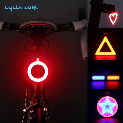 Bicycle Tail Light Cycling Lamp Multi Lighting Modes USB Rec
