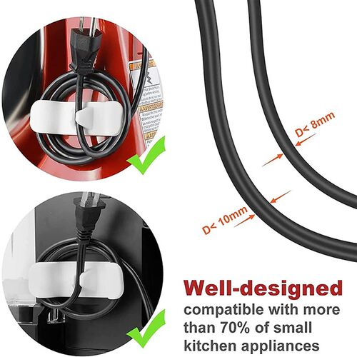 3/6pcs Cord Wrapper Organizer Clips Holder Wire Hider Cable
