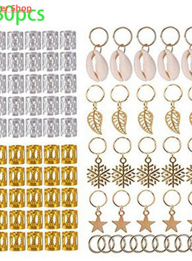 80Pcs Women Girls Dreadlocks Beads Hair Braid Rings Clips DI