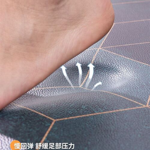 Thick pu floor mat kitchen non-slip washed leather door mat