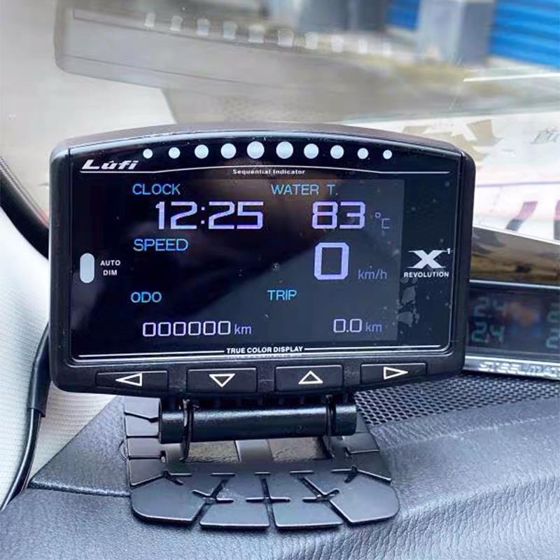 LUFI汽车多功能OBD仪表 空燃比转速油温表排温油压水温涡轮压力表