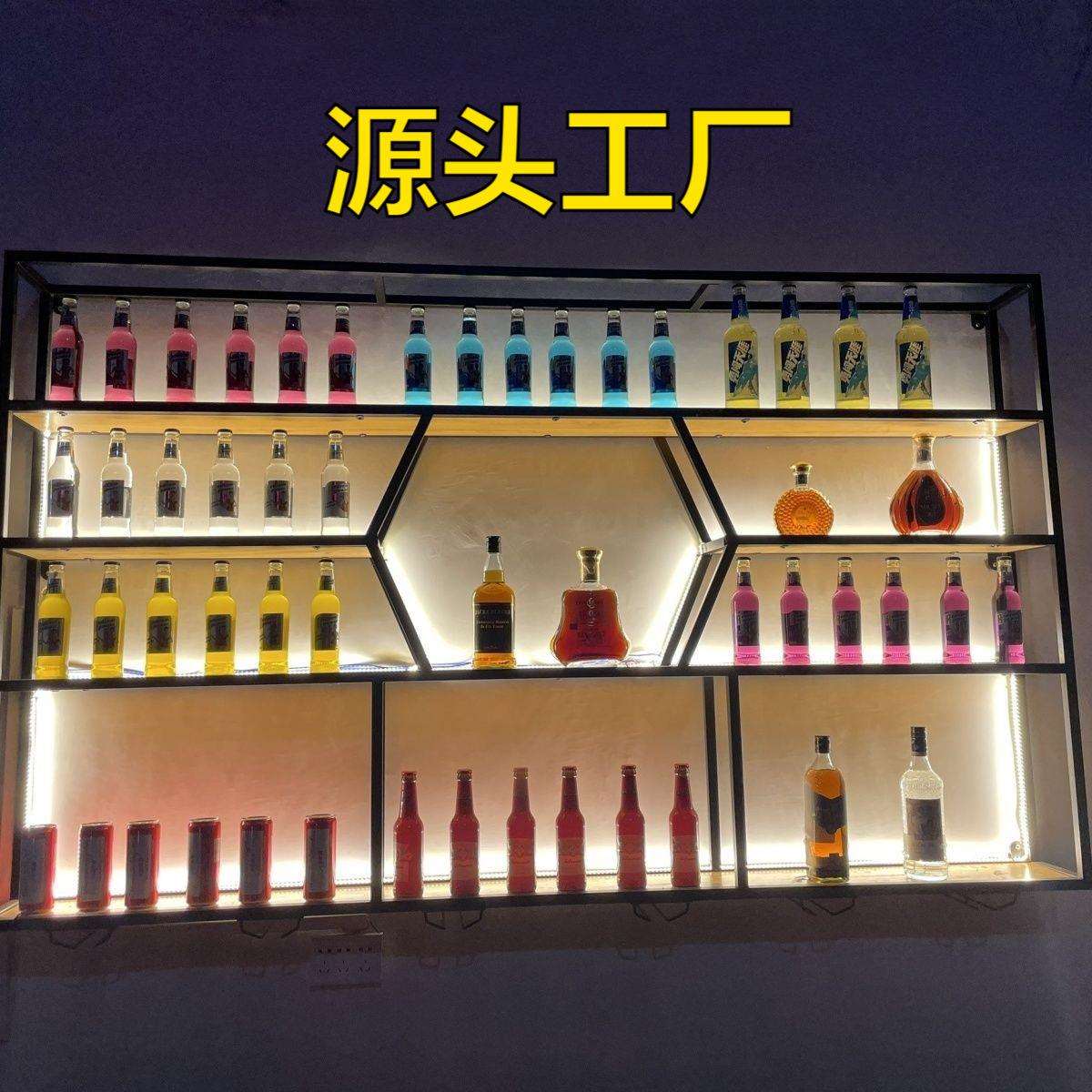 酒柜酒架壁挂置物架餐厅时尚铁艺红酒架子酒吧墙上创意展示架挂式