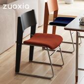 左下麦古餐椅家用靠背椅子中古设计师单椅咖啡厅洽谈椅轻奢化妆椅