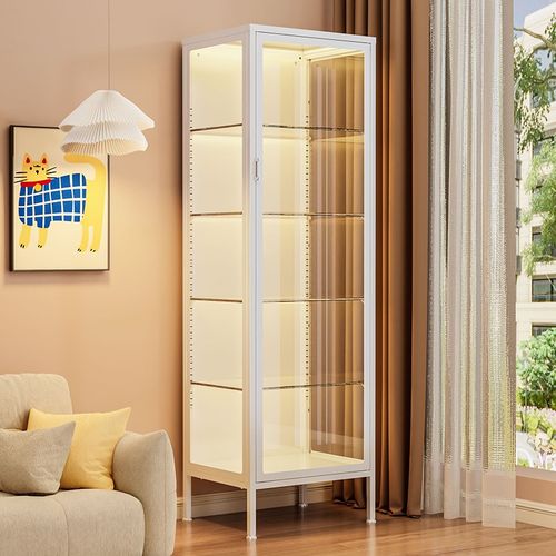 手办柜玻璃展示柜钢制防尘透明模型收纳柜痛柜玩具储物柜陈列书柜