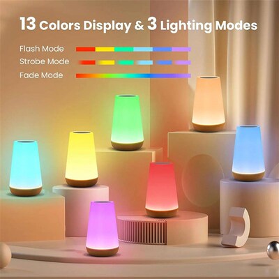 13 Color Changing Night Light Remote Control Touch USB Recha