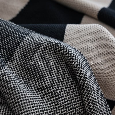 法式咖色中古复古高档空调毛毯客厅沙发盖毯办公室午睡盖毯样板间