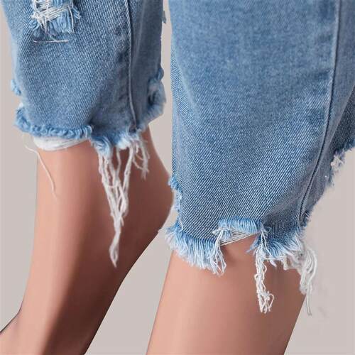 WomenS Pants Women Sretchy High Waisted Straight Leg Ripped