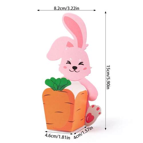 10/20pcs cute Rabbit Carrots paper candy Boxes Cartoon Bunny